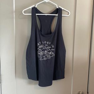 Lululemon graphic “Get Lost” black Love Tank size 12